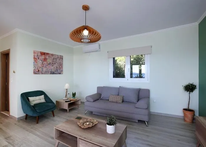 فيلة Melias, Luxurious With Superb View Of The Islands, 400 M From The Sea نيدري